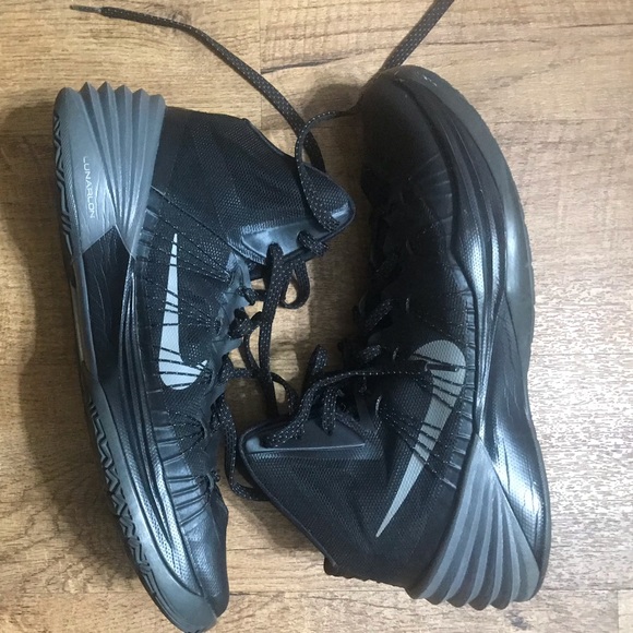 NIKE HIGH TOP BLACK LUNARLON size 12 - Picture 3 of 6